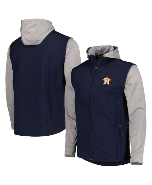 Men's Navy, Heather Gray Houston Astros Alpha Full-Zip Jacket