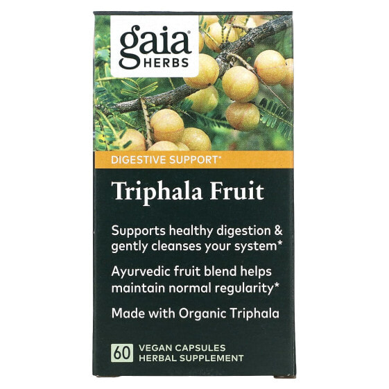 Витамины для пищеварительной системы Gaia Herbs Triphala Fruit, 60 веганских капсул