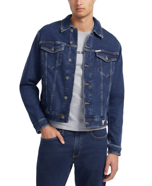 Men's Slim-Fit Denim Trucker Jacket