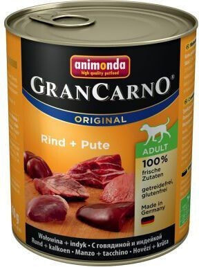 Влажный корм для собак Animonda GranCarno Original Adult Говядина и индейка 800г
