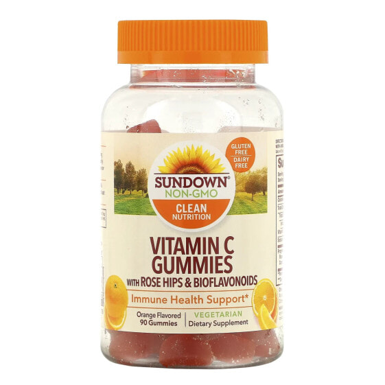 Vitamin C Gummies with Rose Hips & Bioflavonoids, Orange Flavored, 90 Gummies