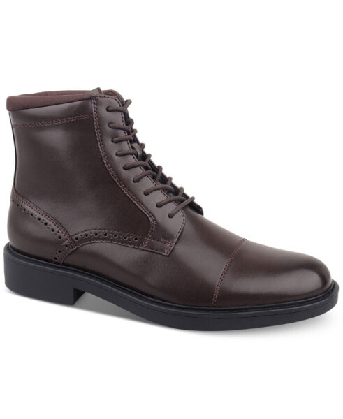 Men's Elroy Lace-Up Cap-Toe Boots, Created for Macy's