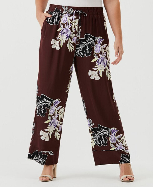 Plus Size Drawstring Pant with Piping