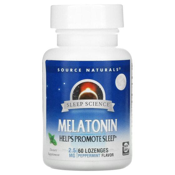 Source Naturals, Sleep Science, мелатонин, 2,5 мг, 60 леденцов