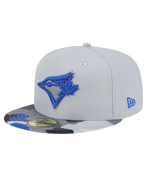 Men's Gray Toronto Blue Jays Active Team Camo 59FIFTY Fitted Hat