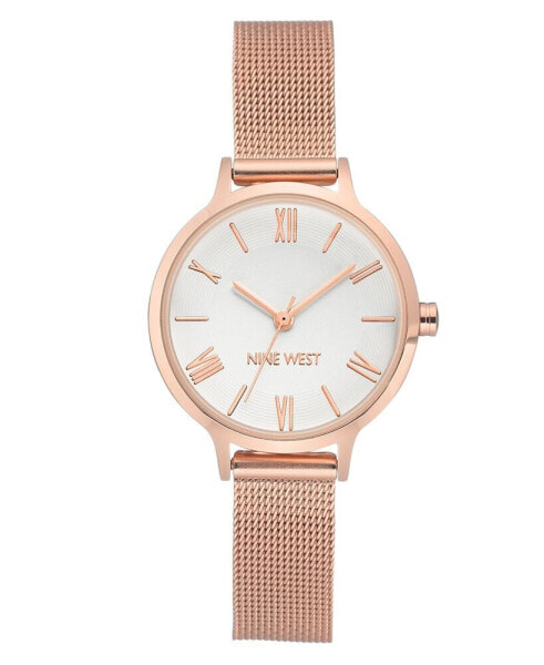 Women's Quartz Rose Gold-Tone Stainless Steel Mesh Band Watch, 31mm