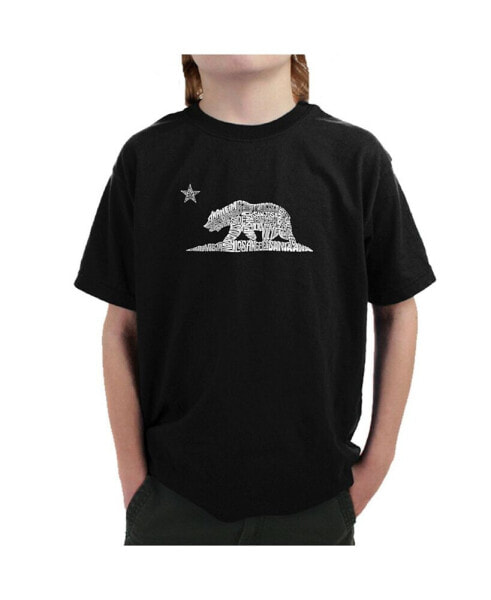 Big Boy's Word Art T-shirt - California Bear
