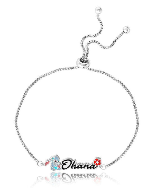 Lilo and Stitch Silver Plated Ohana Lariat Bracelet