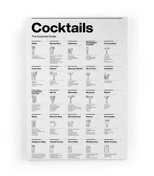 Картина Surdic Leinwand 60x40 BW-Cocktails
