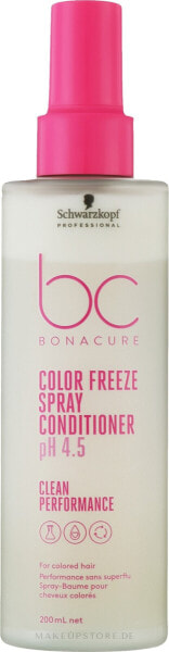 Spray-Conditioner für coloriertes Haar - Schwarzkopf Professional Bonacure Color Freeze Spray Conditioner pH 4.5 200 ml