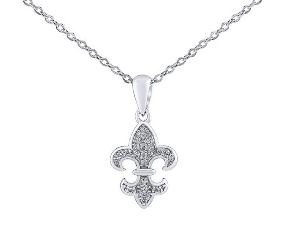 Henriette Girl Scout Lily Silver Necklace with Brilliance Zirconia DCC1608267N