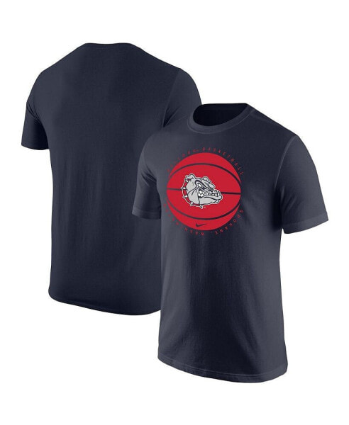 Men's Navy Gonzaga Bulldogs Basketball Logo T-shirt