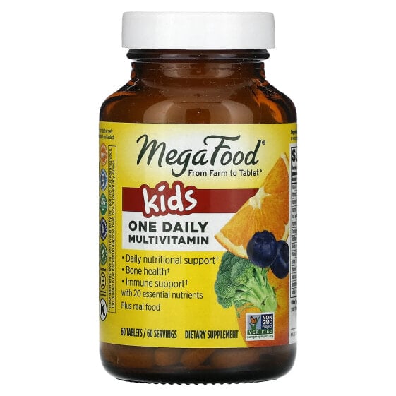 MegaFood, Kids One Daily, витамины для детей, 60 таблеток