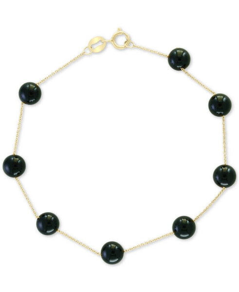 EFFY® Onyx Bead (6mm) Bracelet in 14k Gold (Also in Lapis Lazuli)