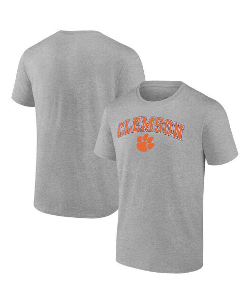 Men's Heather Gray Clemson Tigers Campus T-shirt