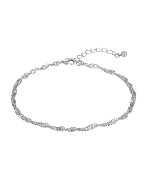 Women's Silver-Tone Chain Anklet