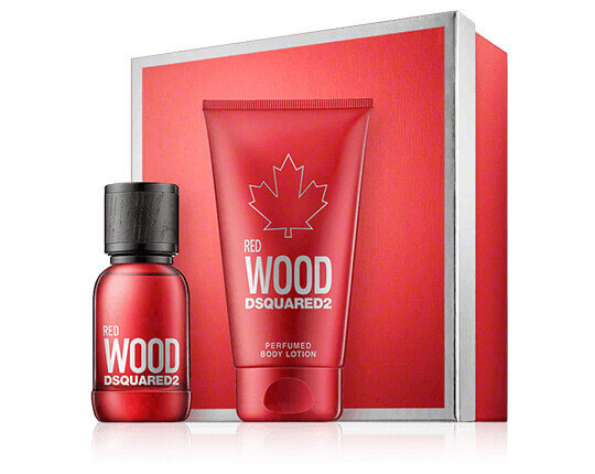 Dsquared² Red Wood 30 ml EdT Set mit Body Lotion