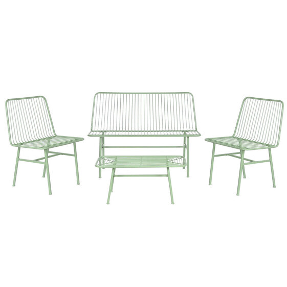 Table Set with 3 Armchairs Home ESPRIT Mint Metal 115 x 53 x 83 cm