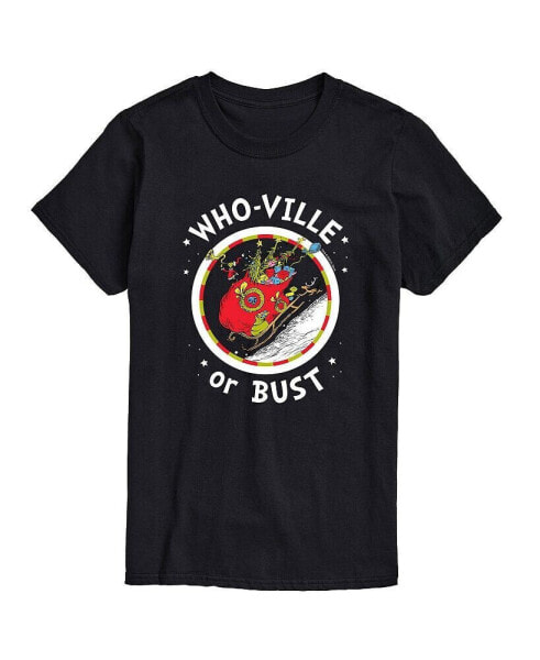 Men's Dr. Seuss The Grinch Who-Ville or Bust Graphic T-shirt