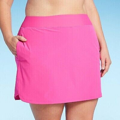 Lands' End Women's UPF 50 Swim Skort - Pink 3X