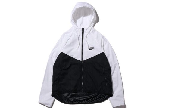 Куртка женская Nike Windrunner Sportswear черно-белая, водонепроницаемая BV3940-101