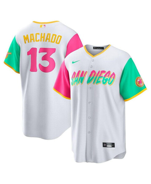 Men's Manny Machado White San Diego Padres City Connect Replica Player Jersey