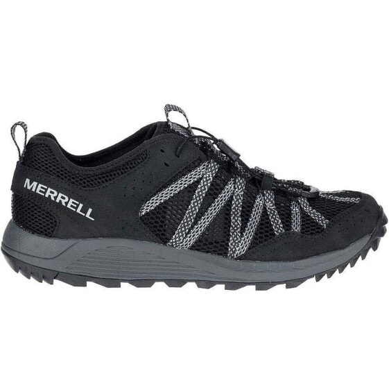 Мужские кроссовки спортивные треккинговые черные  текстильные низкие демисезонные Merrell Wildwood Aerosport