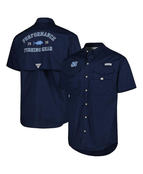 Men's Navy North Carolina Tar Heels Bonehead Button-Up Shirt