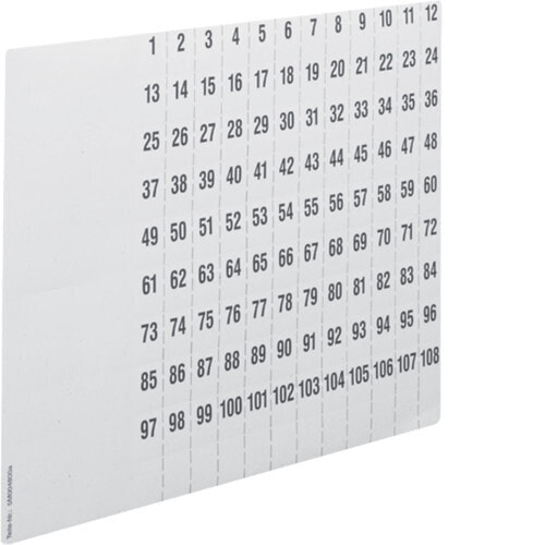 Hager ZZ90C - White - Square - Black on white - Universal - Paper - 297 mm