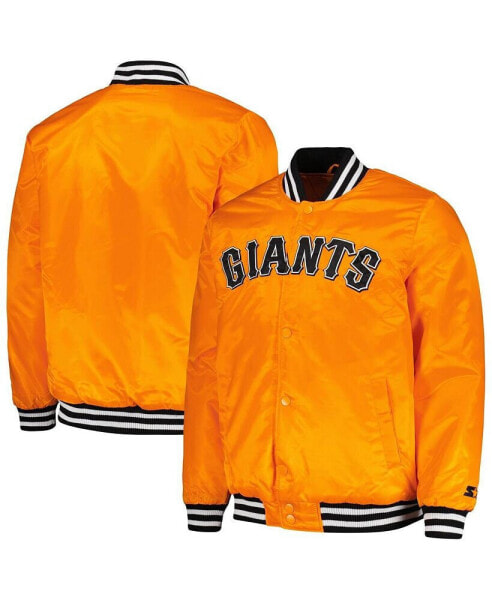 Men's Orange San Francisco Giants Cross Bronx Fashion Satin Full-Snap Varsity Jacket