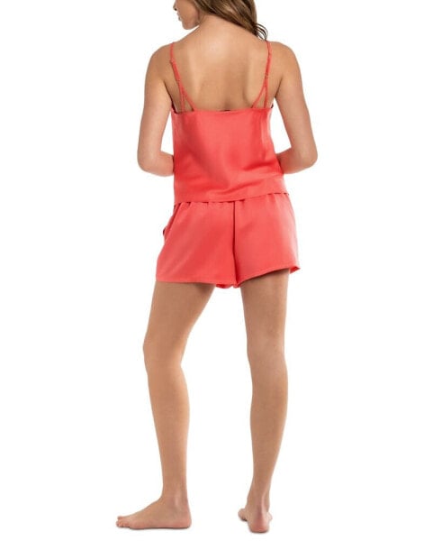 Women's 2-Pc. Satin Cami Tap Pajamas Set