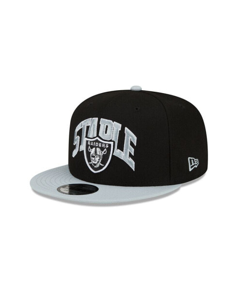 Бейсболка New Era мужская X Staple черно-серая Las Vegas Raiders Голубь 9Fifty Snapback Hat