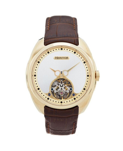 Часы Heritor Automatic Roman Leather   Gold/Brown