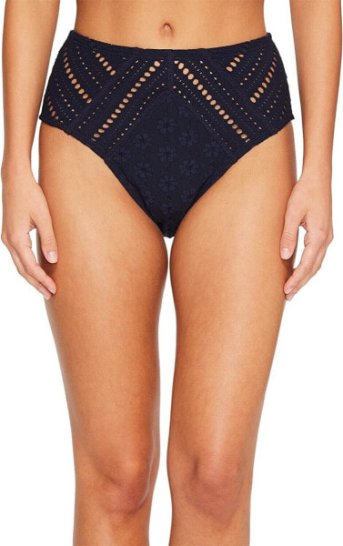 Robin Piccone Womens' 236717 Crochet Bikini Bottom Midnight Navy Size XS