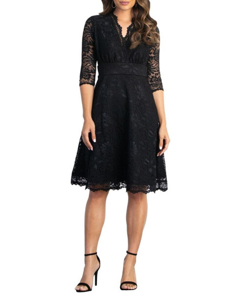 Women's Mademoiselle Lace Cocktail Dress with Sleeves