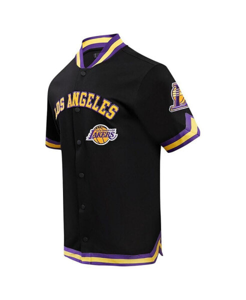 Men's Black Los Angeles Lakers Classic Warm-Up Full-Snap Jacket