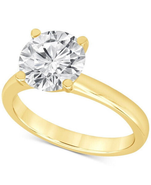 Certified Lab Grown Diamond Solitaire Engagement Ring (3 ct. t.w.) in 14k Gold