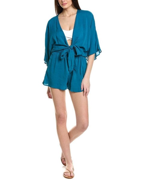 Vince Camuto Convertible Tie Cover-Up Romper Women's Xs