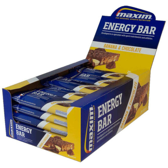 MAXIM 55g 25 Units Chocolate And Banana Energy Bars Box