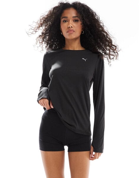 Puma Favorites running longsleeve t-shirt in black