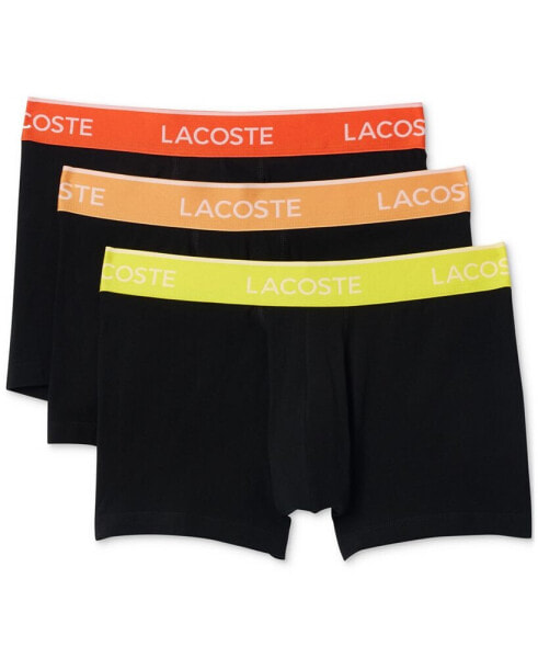 Men's Casual Classic Colorful Waistband Trunk Set, 3 Pack
