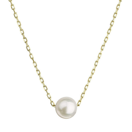 Women´s gold necklace with real pearl 92P00027