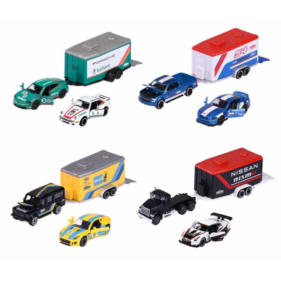 MAJORETTE Trailer With 2 Vehicles 4 Assorted