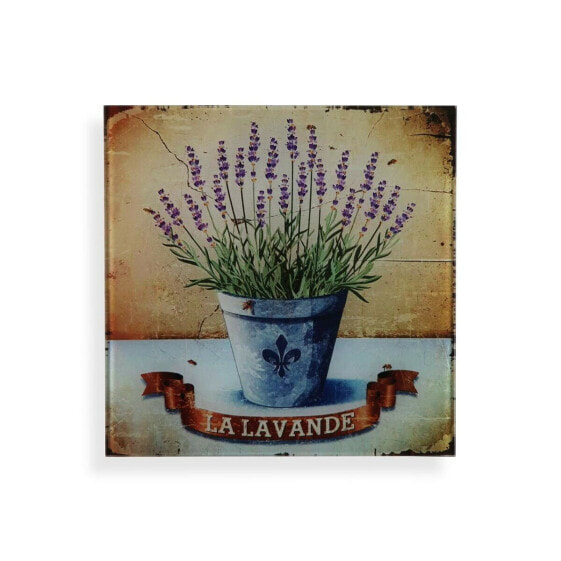 Картина Versa Лаванда Стеклянный 1 x 30 x 30 cm