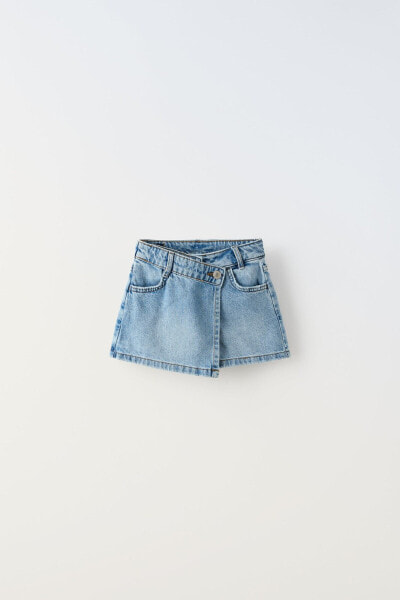 Denim bermuda skort