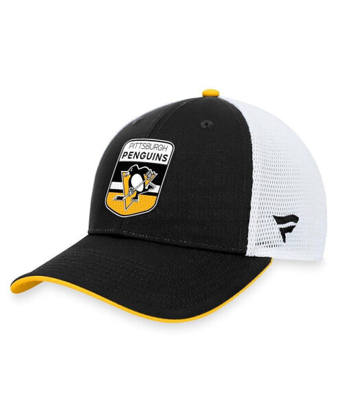Men's Black Pittsburgh Penguins 2023 NHL Draft On Stage Trucker Adjustable Hat