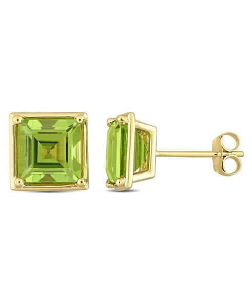 Peridot (3-1/2 ct. t.w.) Square Stud Earrings in 14k Gold