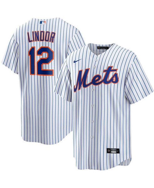 Men's Francisco Lindor White New York Mets Home Replica Player Jersey