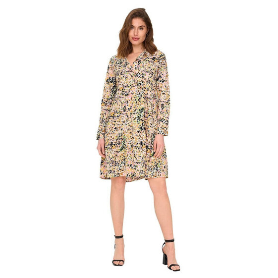 JDY Newpiper Long Sleeve Midi Dress