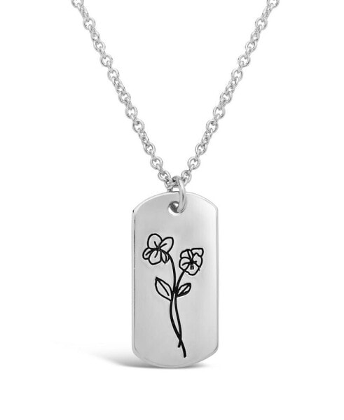 Sterling Forever women's Birth Flower Necklace